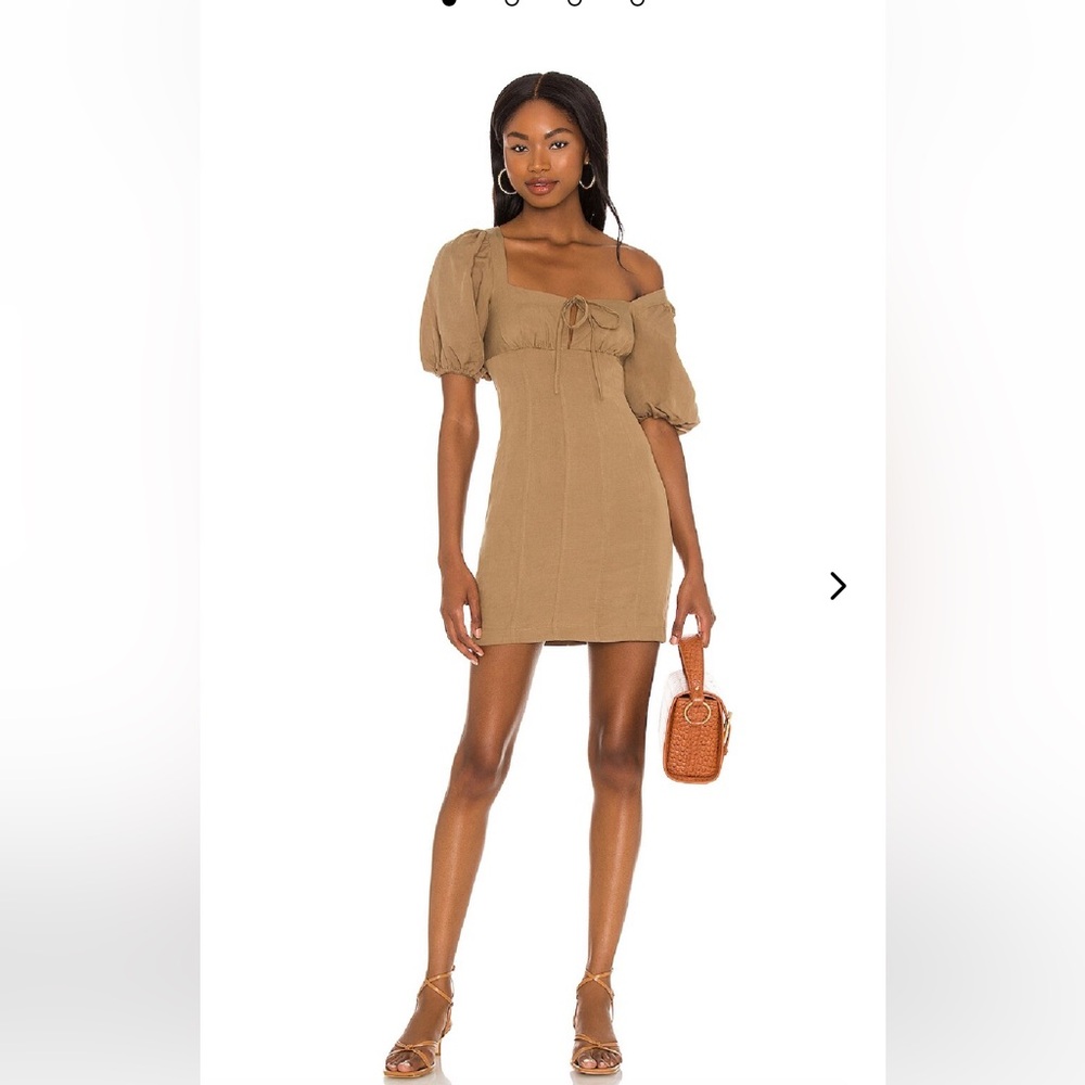 LIKE NEW Lovers and Friends Steph Mini Dress in Tan Size Small